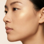 Close up image of a lady, showcasing enhanced facial contours